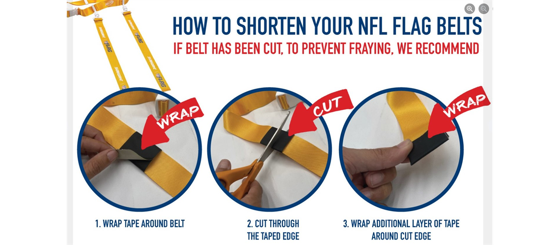 How to shorten your flag belt